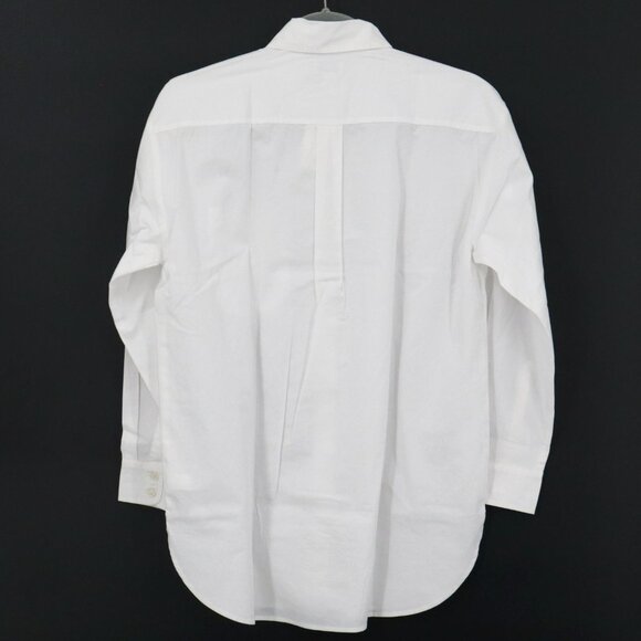 J. Crew Relaxed Button-Up Shirt Women XXS White Career Polished Professional NWT - Picture 4 of 16
